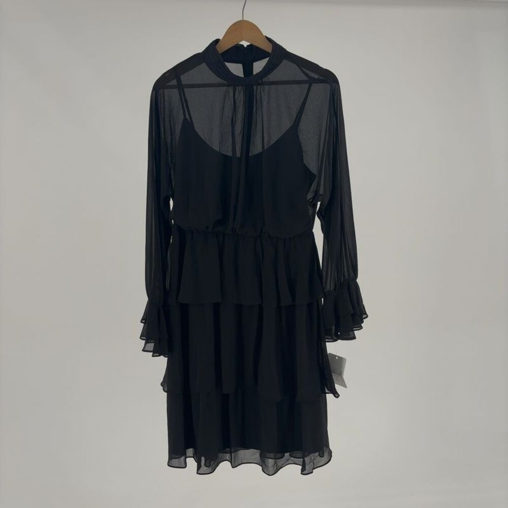 Mikael Aghal Solid Midi Dress in Multicolor